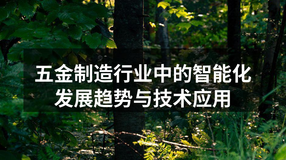 五金制造行业中的智能化发展趋势与技术应用